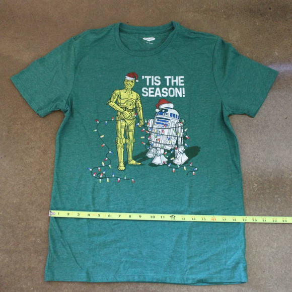 Old Navy Green Star Wars 'Tis The Season T-Shirt | Medium - Picture 3 of 4